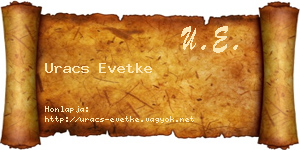 Uracs Evetke névjegykártya